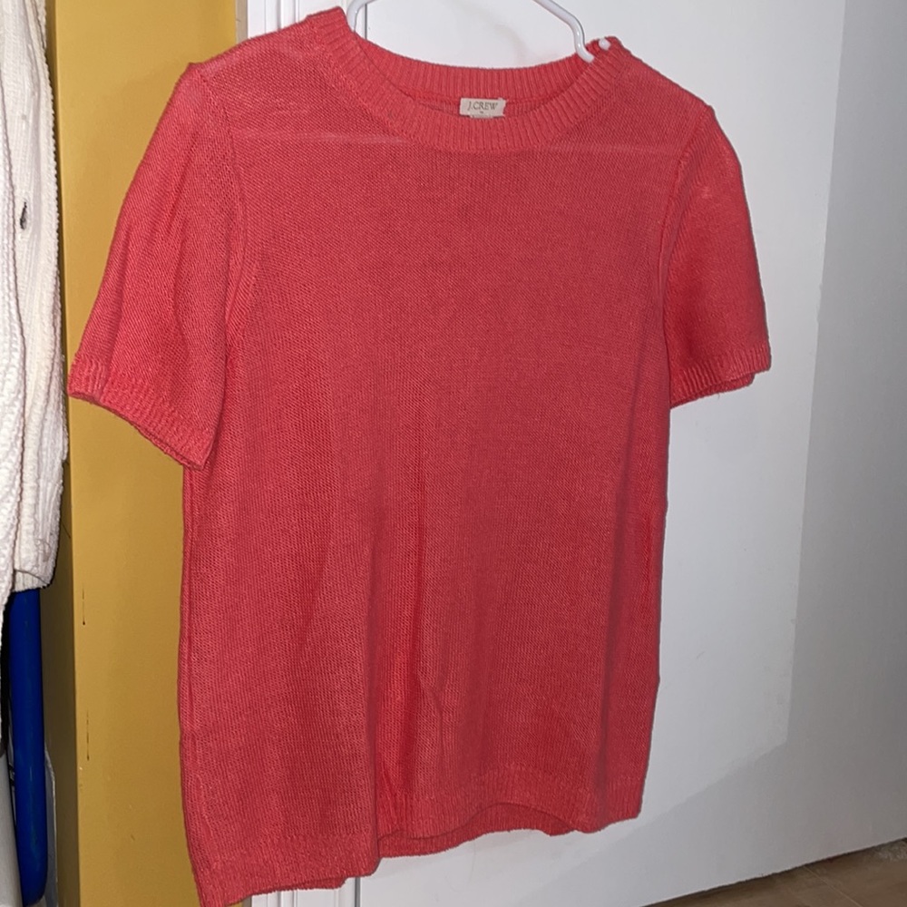 J. Crew Salmon Sweater Tee - Picture 3 of 4